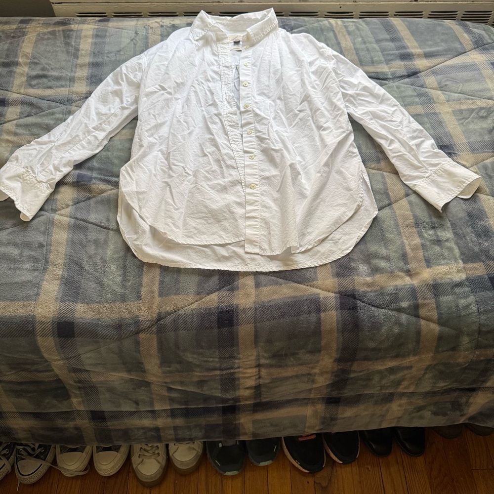 Universal Thread Cream Oversized Button-Up Shirt